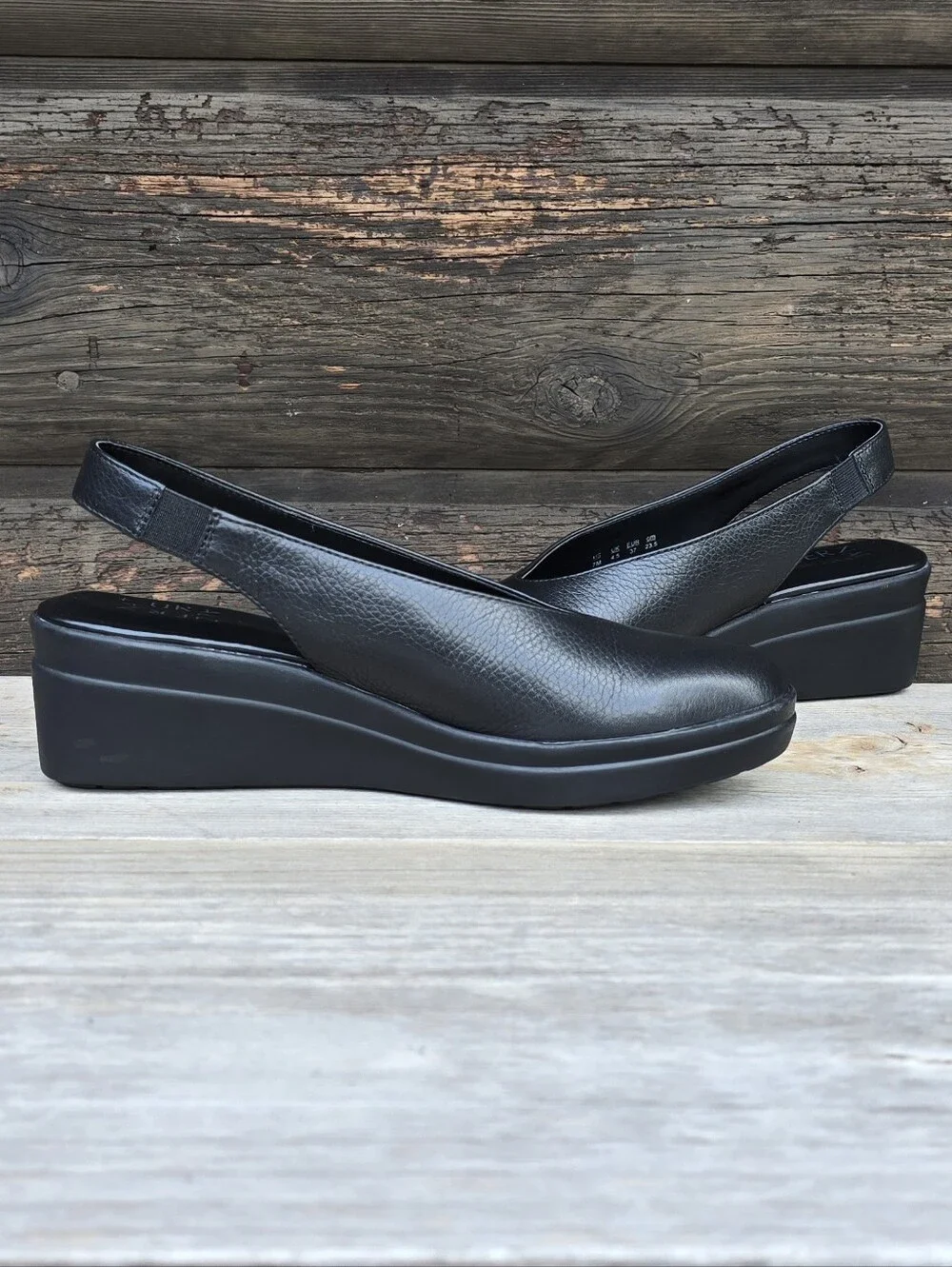 Natutalizer Sutton Y2K Corporate Chic Leather Slingback Comfort Wedge 7M